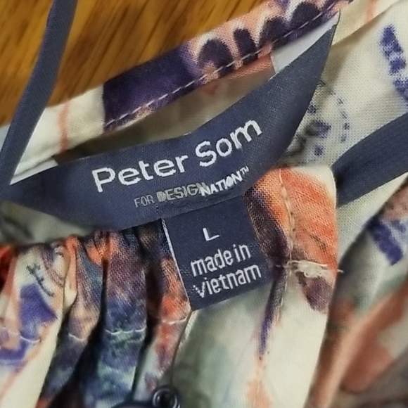 Peter Som NWT Maxi St Barths inspired maps Sz LG - Picture 2 of 7